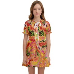 Fantasy Psychedelic Surrealism Trippy Kids  Sweet Collar Dress by Modalart