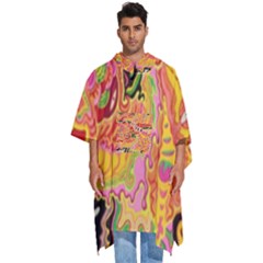 Fantasy Psychedelic Surrealism Trippy Men s Hooded Rain Ponchos by Modalart