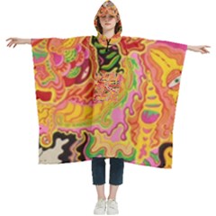 Fantasy Psychedelic Surrealism Trippy Women s Hooded Rain Ponchos by Modalart