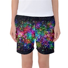 Psychedelic Bubbles Abstract Women s Basketball Shorts by Modalart