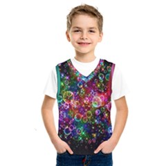 Psychedelic Bubbles Abstract Kids  Basketball Tank Top by Modalart