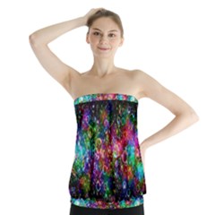 Psychedelic Bubbles Abstract Strapless Top