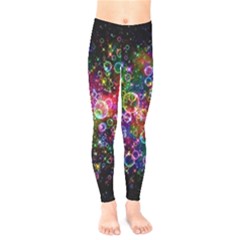 Psychedelic Bubbles Abstract Kids  Leggings by Modalart