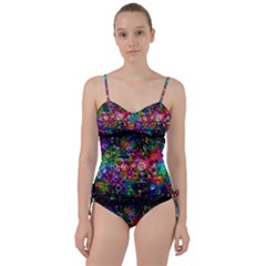 Psychedelic Bubbles Abstract Sweetheart Tankini Set