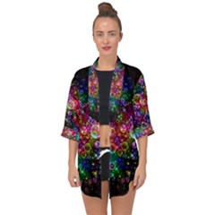 Psychedelic Bubbles Abstract Open Front Chiffon Kimono by Modalart