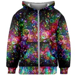 Psychedelic Bubbles Abstract Kids  Zipper Hoodie Without Drawstring by Modalart