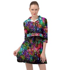 Psychedelic Bubbles Abstract Mini Skater Shirt Dress by Modalart