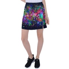 Psychedelic Bubbles Abstract Tennis Skirt by Modalart