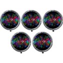 Psychedelic Bubbles Abstract Mini Round Pill Box (Pack of 5) View1