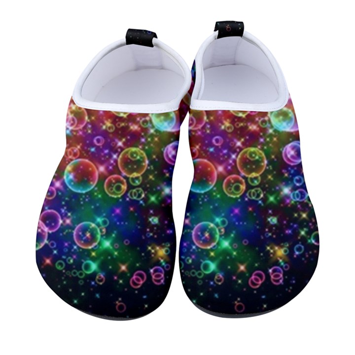 Psychedelic Bubbles Abstract Men s Sock-Style Water Shoes