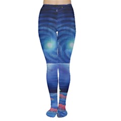 Psychedelic Mushrooms Psicodelia Dream Blue Tights by Modalart