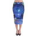 Psychedelic Mushrooms Psicodelia Dream Blue Velvet Midi Pencil Skirt View1