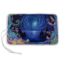 Psychedelic Mushrooms Psicodelia Dream Blue Pen Storage Case (m) by Modalart