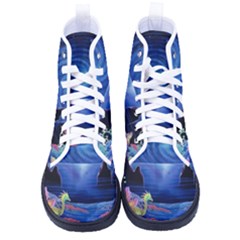 Psychedelic Mushrooms Psicodelia Dream Blue Men s High-top Canvas Sneakers