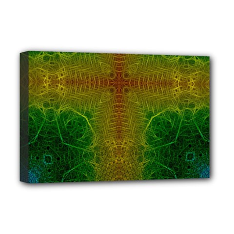 Psychedelic Screen Trippy Deluxe Canvas 18  X 12  (stretched) by Modalart