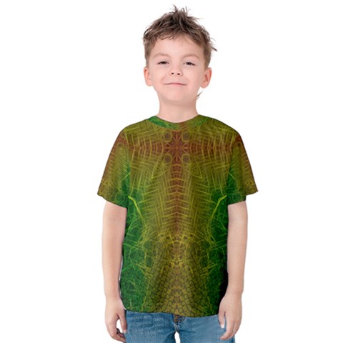 Psychedelic Screen Trippy Kids  Cotton T-shirt by Modalart