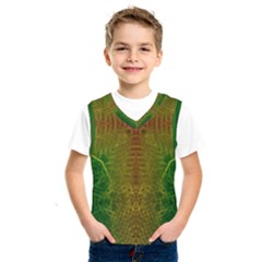 Psychedelic Screen Trippy Kids  Basketball Tank Top by Modalart