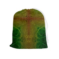 Psychedelic Screen Trippy Drawstring Pouch (xl) by Modalart