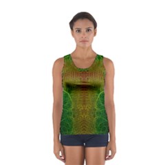 Psychedelic Screen Trippy Sport Tank Top  by Modalart