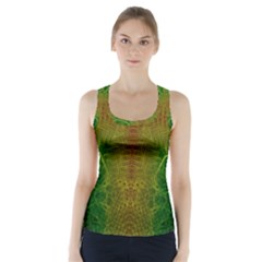 Psychedelic Screen Trippy Racer Back Sports Top by Modalart