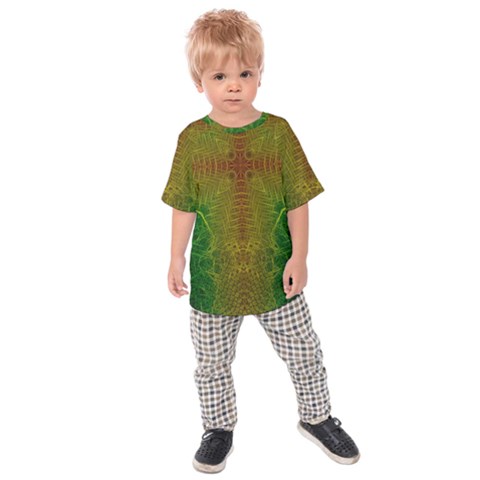 Psychedelic Screen Trippy Kids  Raglan T-shirt by Modalart