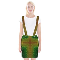 Psychedelic Screen Trippy Braces Suspender Skirt by Modalart