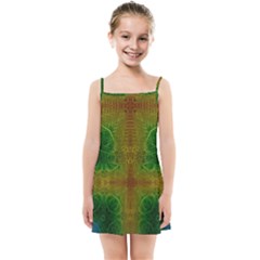 Psychedelic Screen Trippy Kids  Summer Sun Dress by Modalart