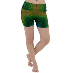 Psychedelic Screen Trippy Lightweight Velour Yoga Shorts by Modalart