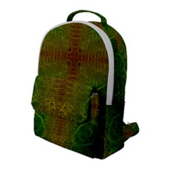 Psychedelic Screen Trippy Flap Pocket Backpack (large) by Modalart