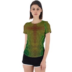 Psychedelic Screen Trippy Back Cut Out Sport T-shirt by Modalart