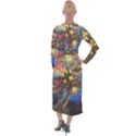 Psychedelic Tree Abstract Psicodelia Velvet Maxi Wrap Dress View2