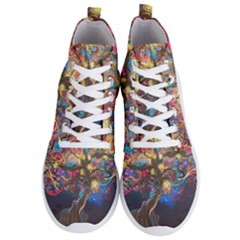 Psychedelic Tree Abstract Psicodelia Men s Lightweight High Top Sneakers by Modalart