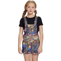 Psychedelic Tree Abstract Psicodelia Kids  Short Overalls