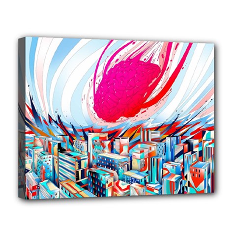 Artistic Psychedelic Art Canvas 14  X 11  (stretched) by Modalart