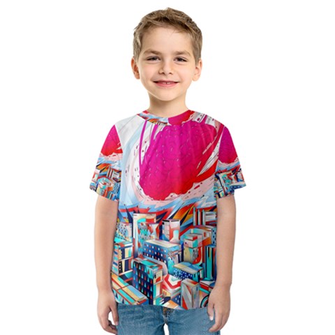 Artistic Psychedelic Art Kids  Sport Mesh T-shirt by Modalart