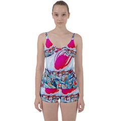 Artistic Psychedelic Art Tie Front Two Piece Tankini by Modalart