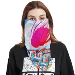 Artistic Psychedelic Art Face Covering Bandana (triangle) by Modalart