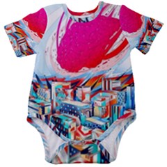 Artistic Psychedelic Art Baby Short Sleeve Bodysuit by Modalart