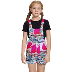 Artistic Psychedelic Art Kids  Short Overalls