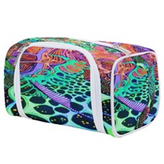 Psychedelic Blacklight Drawing Shapes Art Toiletries Pouch by Modalart