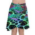 Psychedelic Blacklight Drawing Shapes Art Chiffon Wrap Front Skirt View1