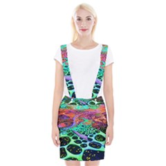 Psychedelic Blacklight Drawing Shapes Art Braces Suspender Skirt by Modalart