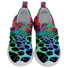 Psychedelic Blacklight Drawing Shapes Art Kids  Velcro No Lace Shoes by Modalart