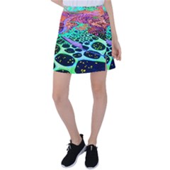 Psychedelic Blacklight Drawing Shapes Art Tennis Skirt by Modalart