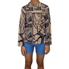 Artistic Psychedelic Kids  Long Sleeve Swimwear by Modalart