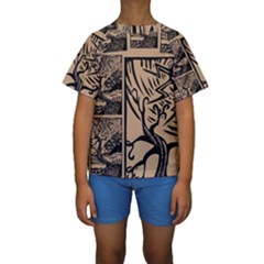 Artistic Psychedelic Kids  Short Sleeve Swimwear by Modalart