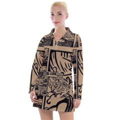 Artistic Psychedelic Women s Long Sleeve Casual Dress by Modalart