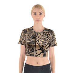 Artistic Psychedelic Cotton Crop Top