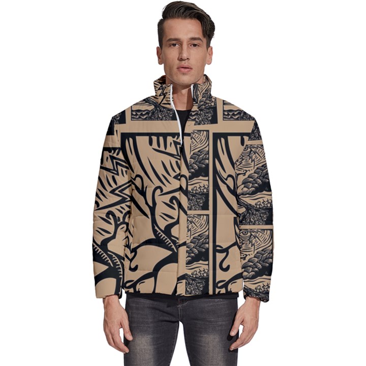 Artistic Psychedelic Men s Puffer Bubble Jacket Coat