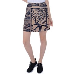 Artistic Psychedelic Tennis Skirt by Modalart